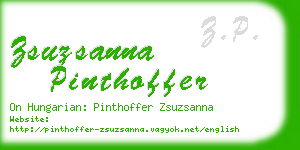 zsuzsanna pinthoffer business card